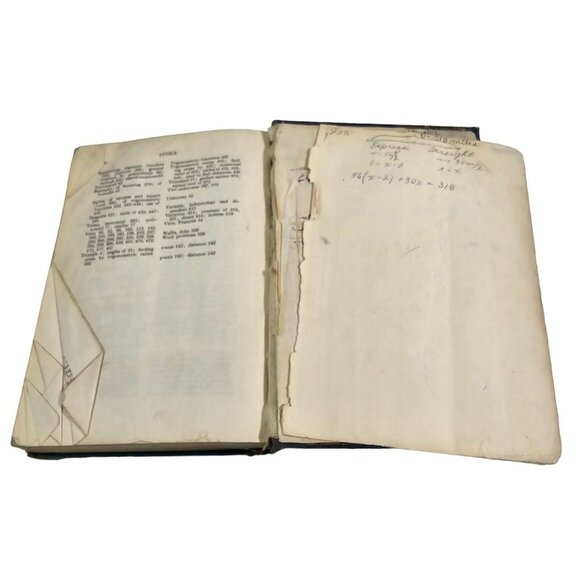 Vintage Algebra Book 1936 School Book Stone Mallory Benj Sanborn Math Hard Cover - Picture 13 of 14